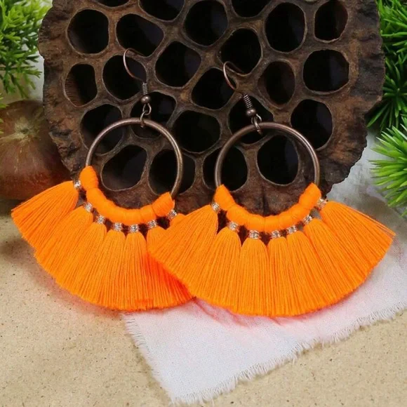 🔆 Neon Tassel Earrings 🔆 - Picture 1 of 2